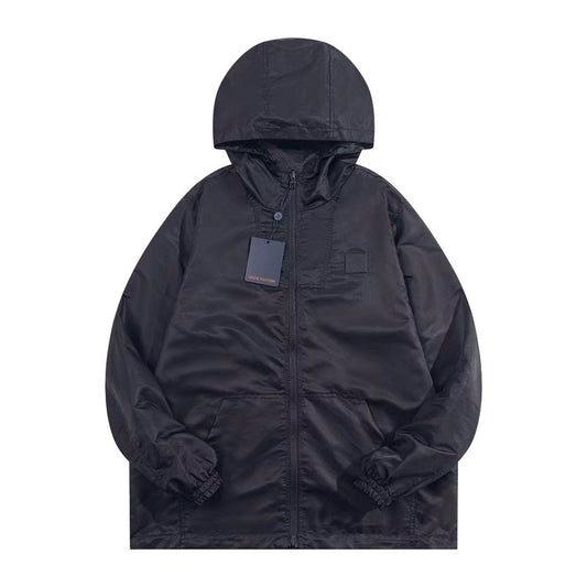 250729 The new top-of-the-line classic double-sided jacquard hooded zipper jacket