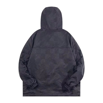 250729 The new top-of-the-line classic double-sided jacquard hooded zipper jacket