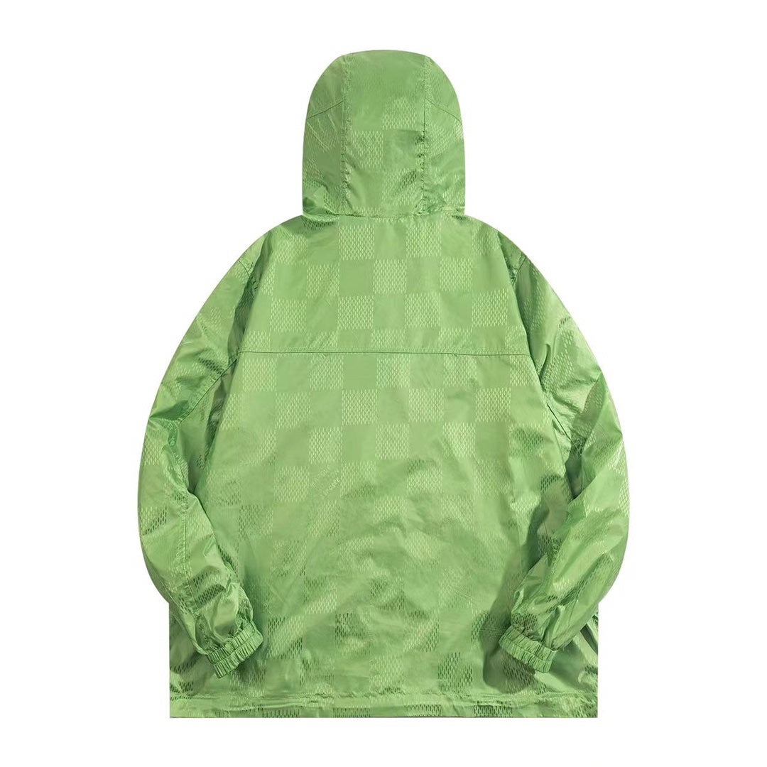 250729 The new top-of-the-line classic double-sided jacquard hooded zipper jacket