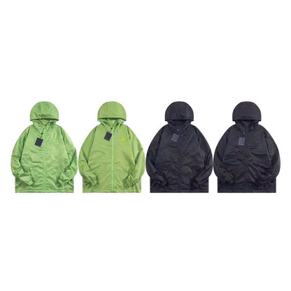 250729 The new top-of-the-line classic double-sided jacquard hooded zipper jacket