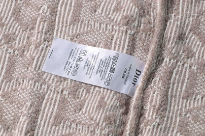 250729 New high-quality three-dimensional jacquard zipper round-neck sweater
