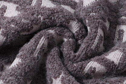250729 New high-quality three-dimensional jacquard zipper round-neck sweater
