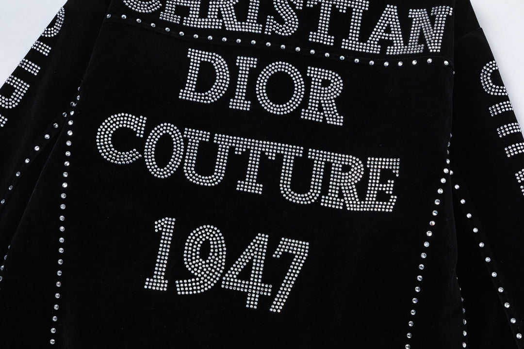 250729 New top-quality sequined velvet baseball jacket