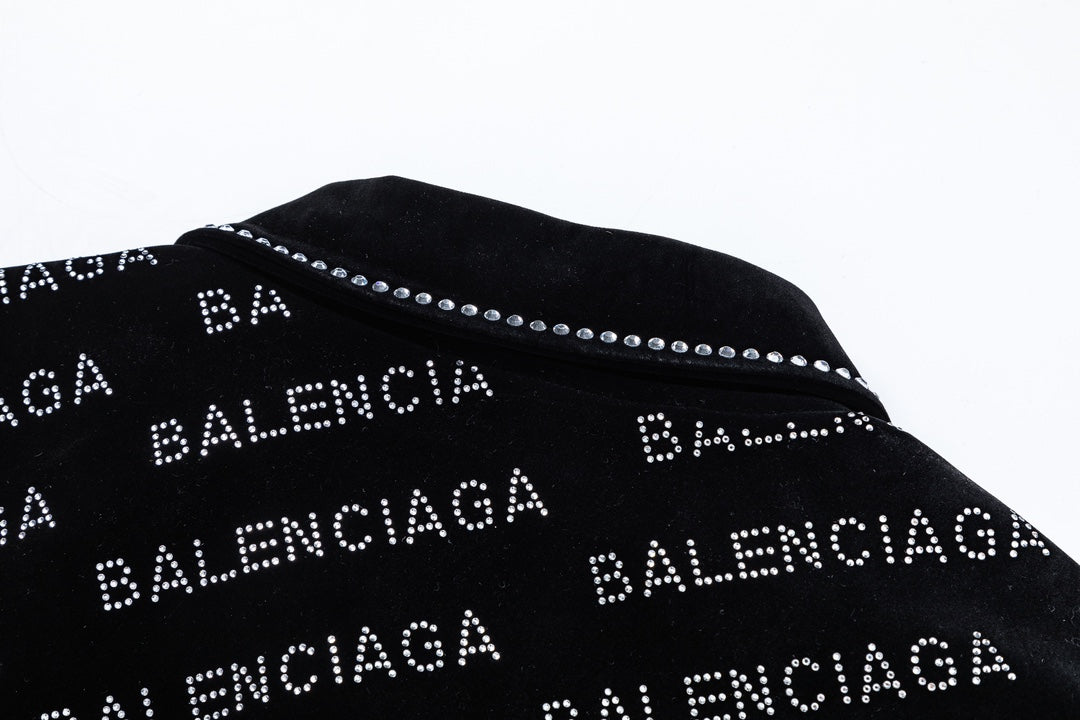 250729 New top-quality sequined velvet baseball jacket