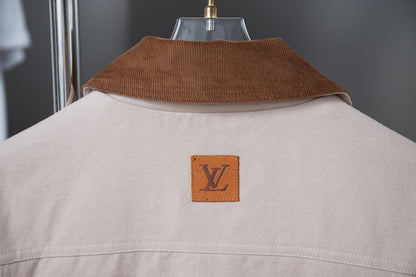 250808 New high-quality pocket hollowed-out embroidered canvas jacket