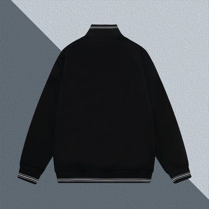 250808 New high-quality zipper pocket triangular label coat jacket