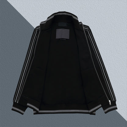 250808 New high-quality zipper pocket triangular label coat jacket