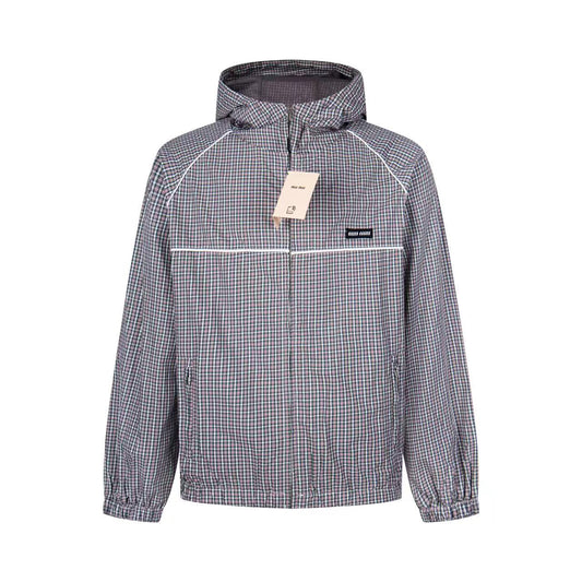 250808 New high-quality checkered tech fabric pilot jacket