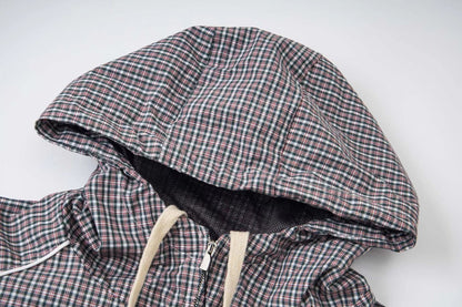 250808 New high-quality checkered tech fabric pilot jacket