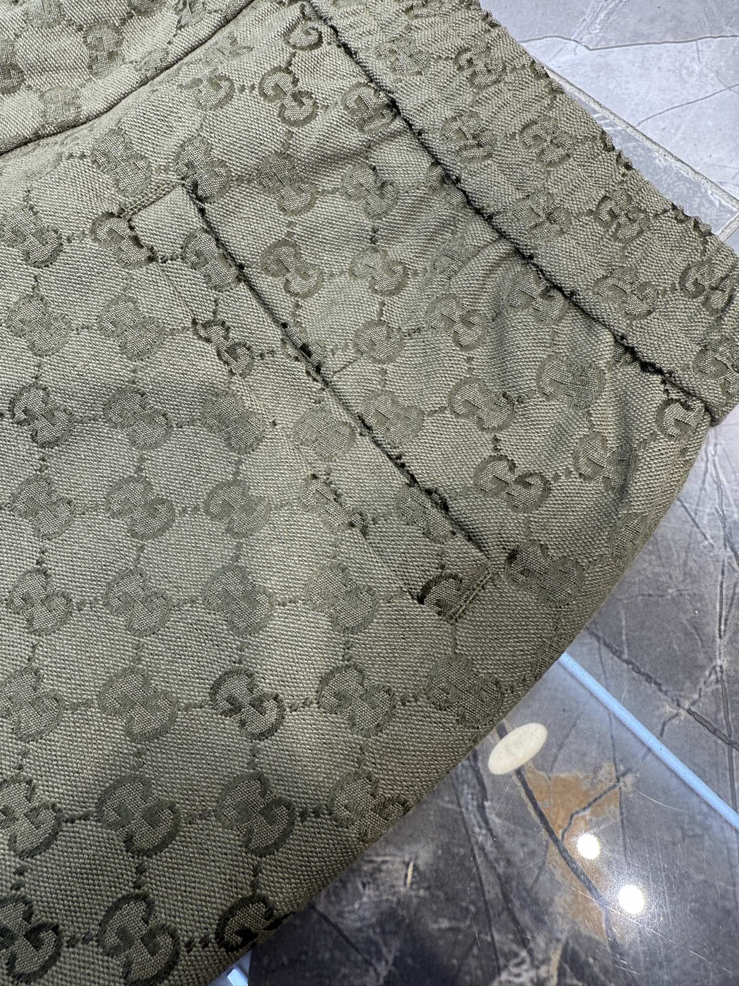 250808 New high-quality jacquard full-print elastic drawstring straight-leg trousers