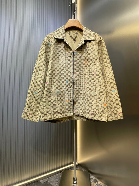 250808 A new high-quality jacquard fully printed and decorated colorful jacket