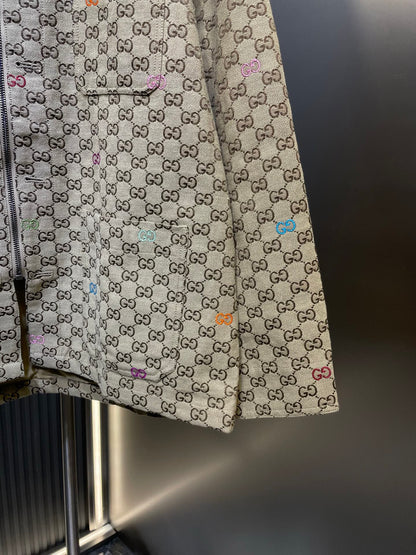 250808 A new high-quality jacquard fully printed and decorated colorful jacket