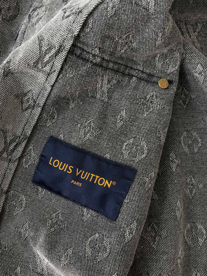 250808 A new high-quality heavy-duty jacquard denim hooded jacket