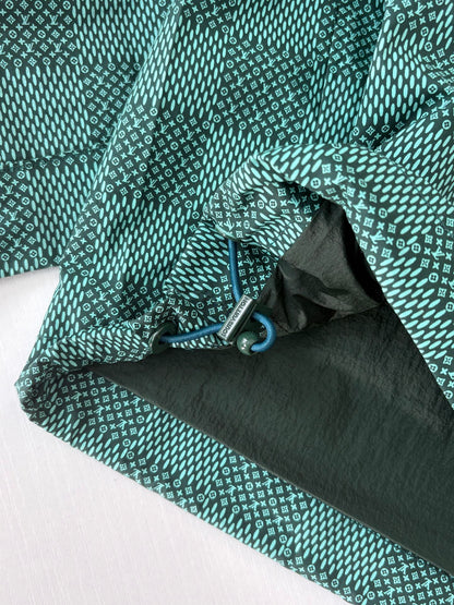 250808 A new high-quality checkered zipper technology hooded windproof jacket