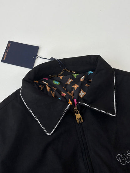 250808 New high-quality embroidered suede cowhide pilot jacket