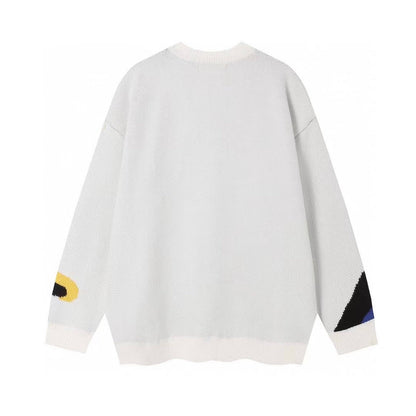 250808 New high-quality jacquard round-neck pullover sweater