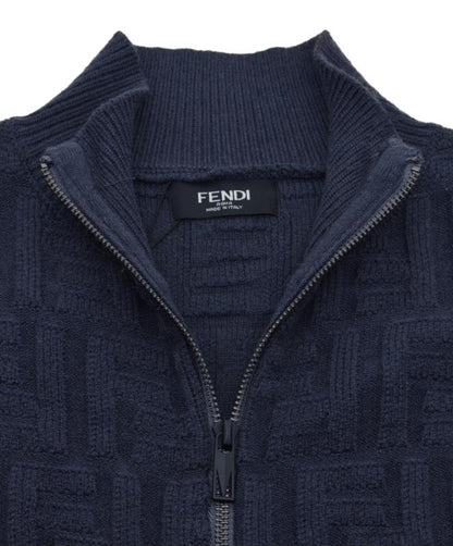 250808 A new high-quality jacquard stand-up collar sweater with distinct concave and convex patterns