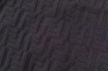 250808 A new high-quality jacquard stand-up collar sweater with distinct concave and convex patterns