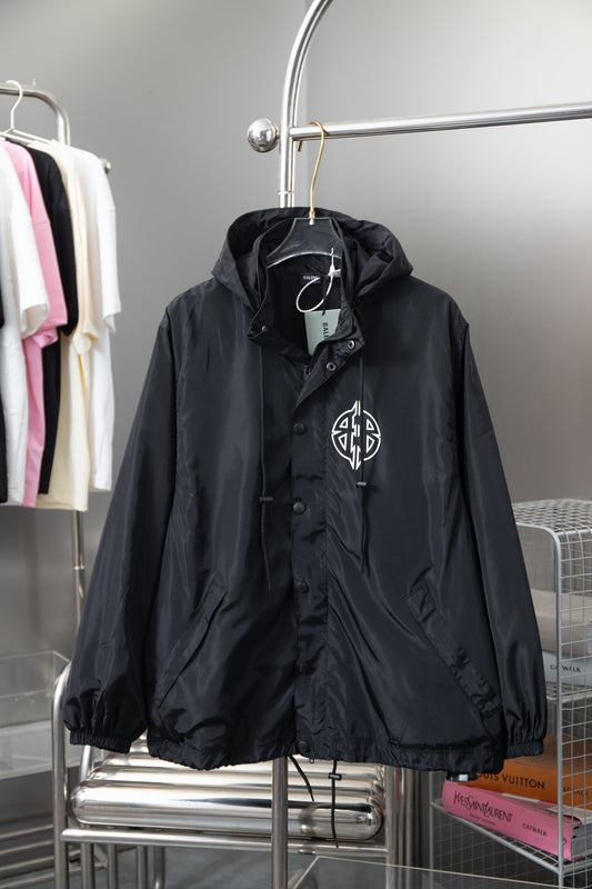 250808 New high-quality metal-style tower night view waterproof jacket