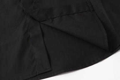 250808 A new high-quality, simple and versatile pocket letter long-sleeved shirt
