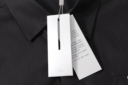 250808 A new high-quality, simple and versatile pocket letter long-sleeved shirt