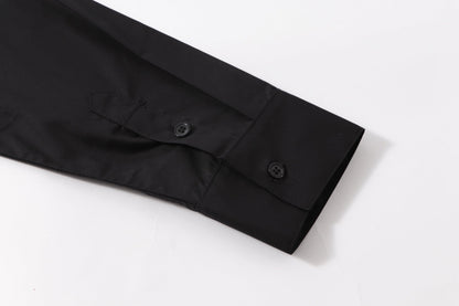 250808 A new high-quality, simple and versatile pocket letter long-sleeved shirt