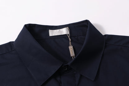 250808 A new high-quality, simple and versatile pocket letter long-sleeved shirt