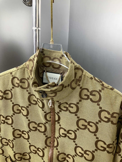 250808 New high-quality jacquard stand-up collar jacket
