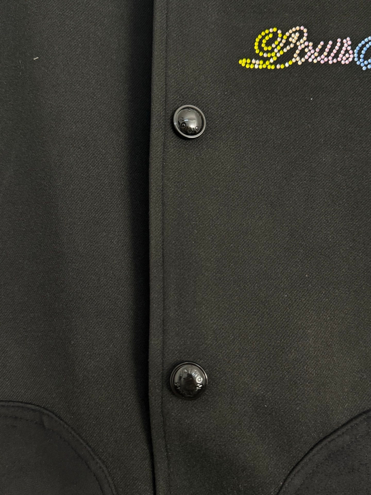 250808 New high-quality new baseball jacket with rhinestones and lettered heat treatment