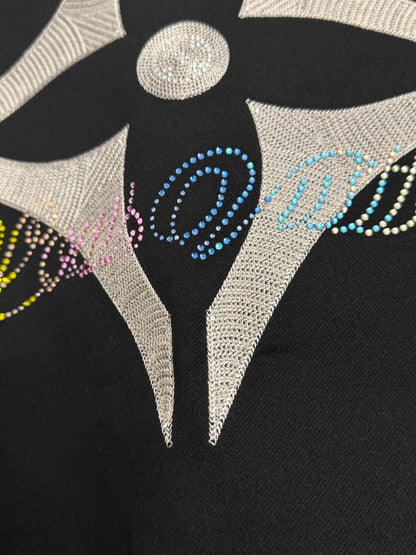 250808 New high-quality new baseball jacket with rhinestones and lettered heat treatment