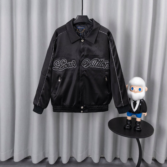 250808 New high-quality embroidered shiny surface jacket