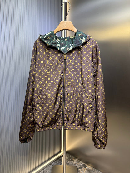 250808 New high-quality double-sided hooded zipper jacket