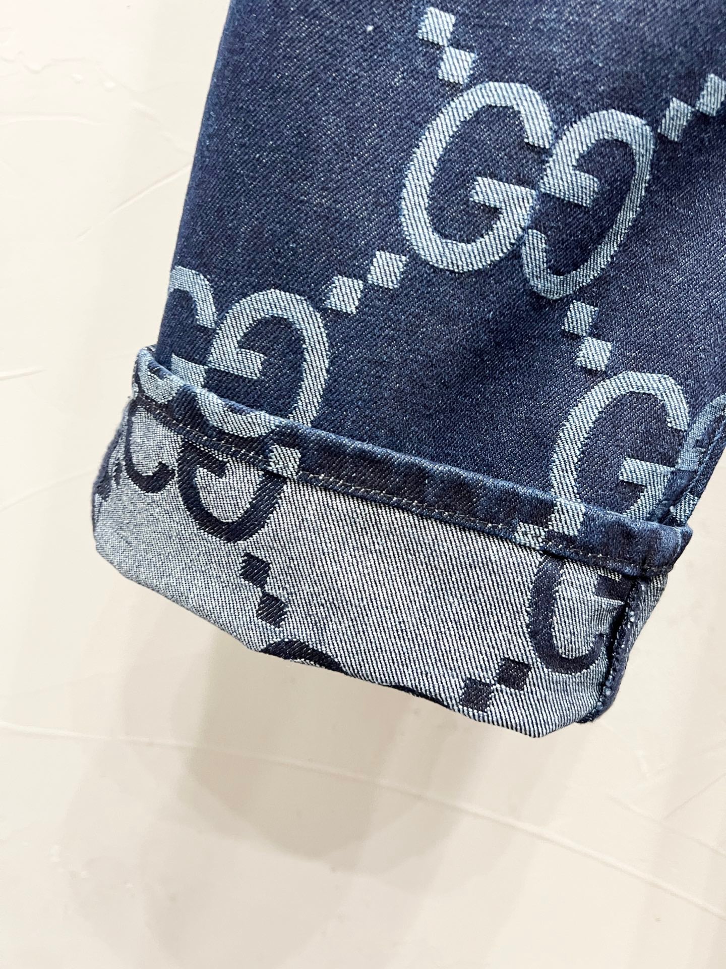 250813 New high-quality full-print straight-leg loose jeans