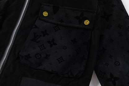 250813 A new high-quality black full-print jacket