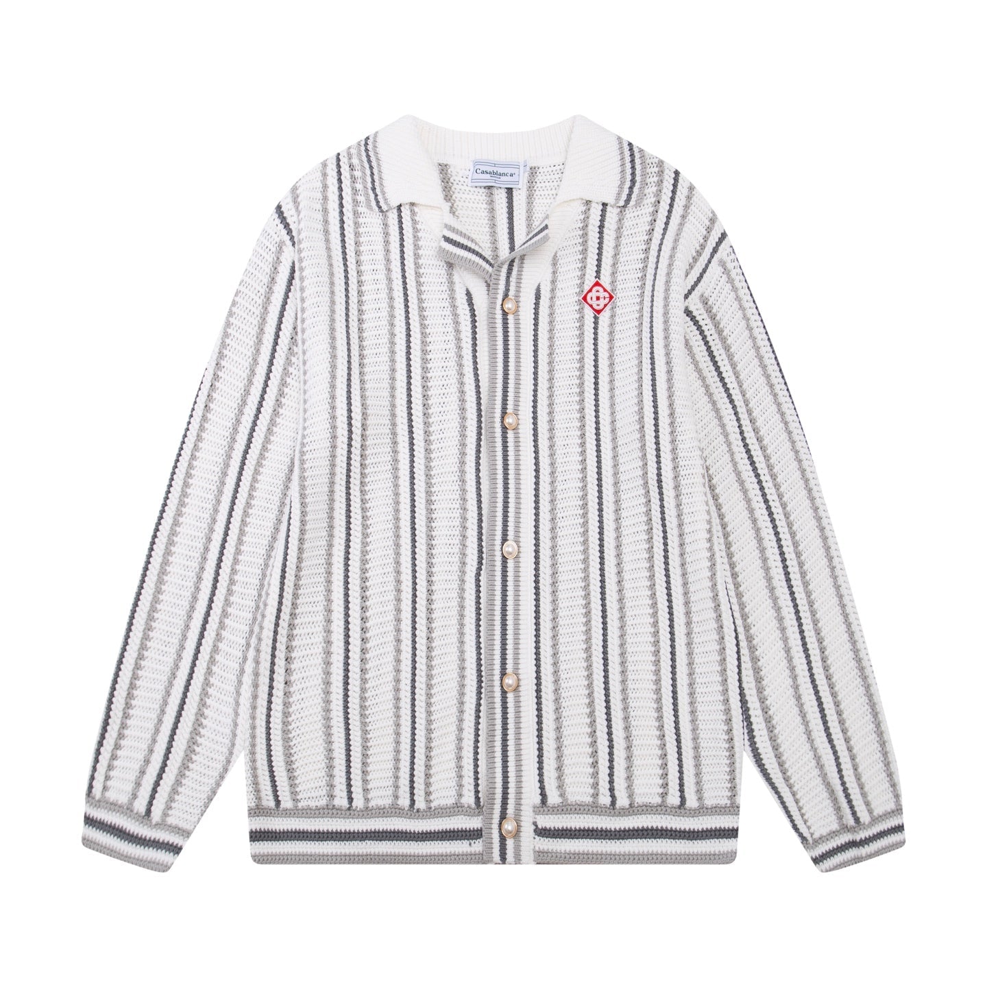 250813 A new high-quality two-color long-sleeved knitted coat