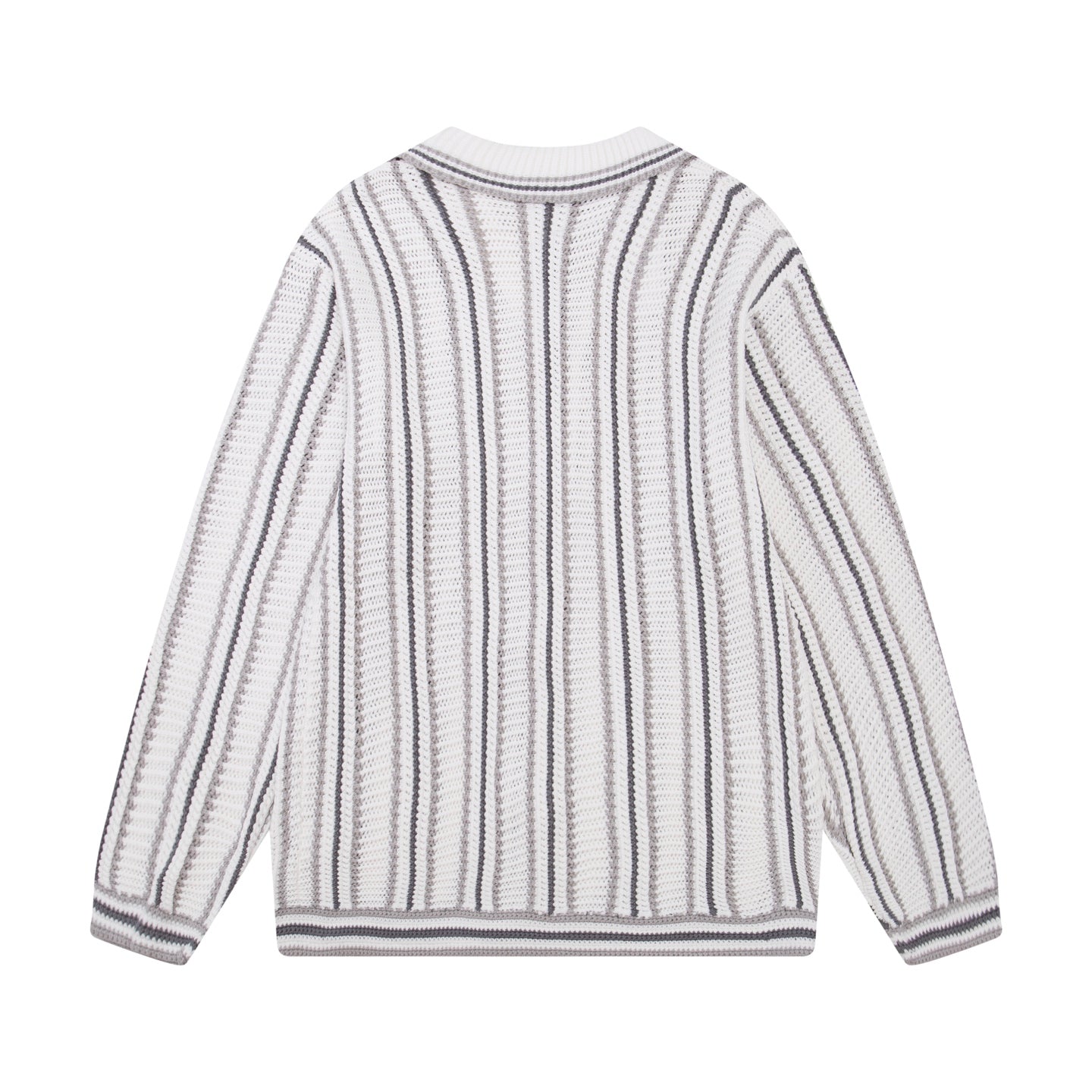 250813 A new high-quality two-color long-sleeved knitted coat