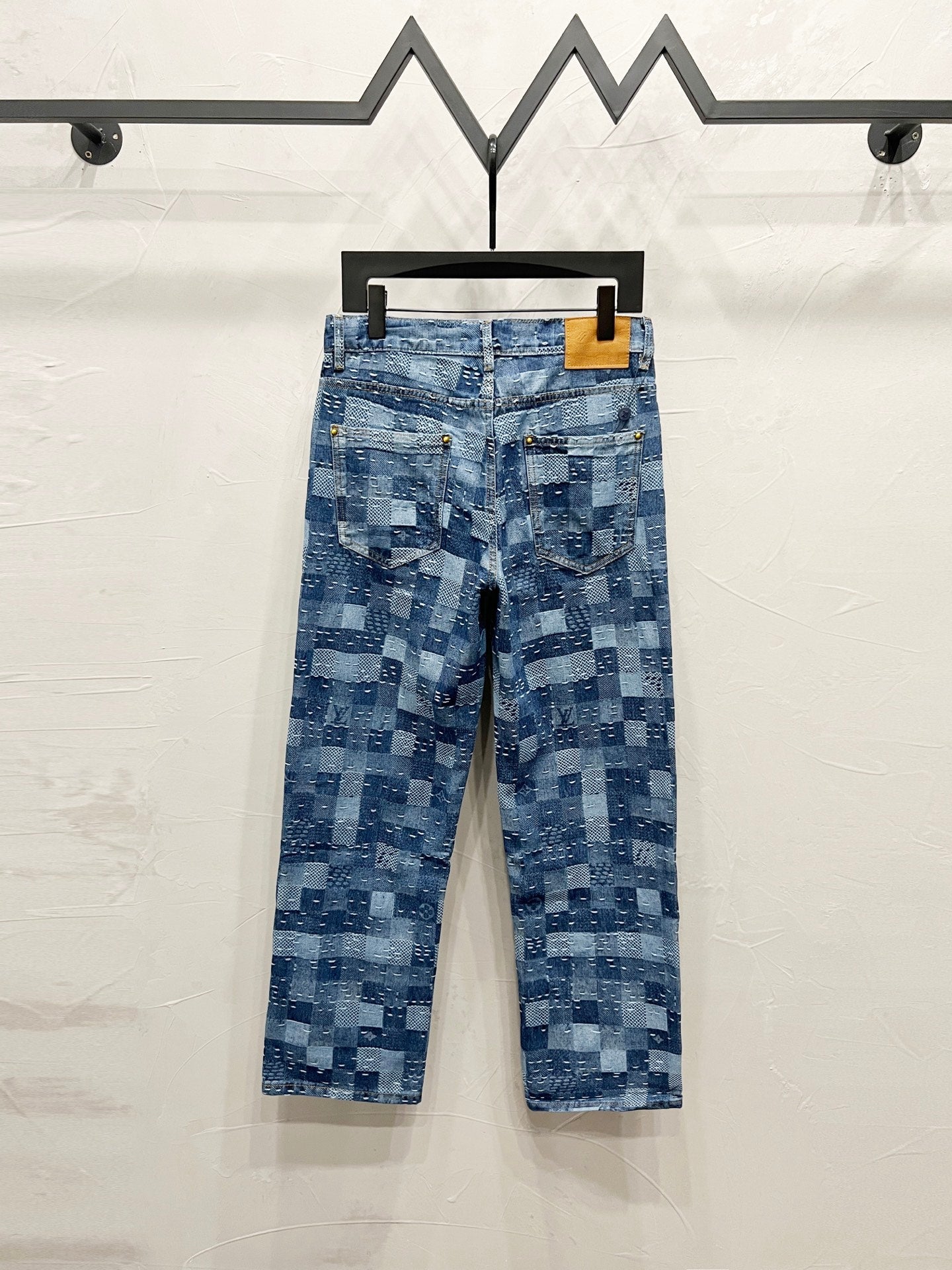 250813 New top-quality heavy-duty checkered jeans