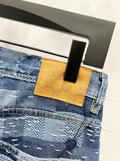 250813 New top-quality heavy-duty checkered jeans