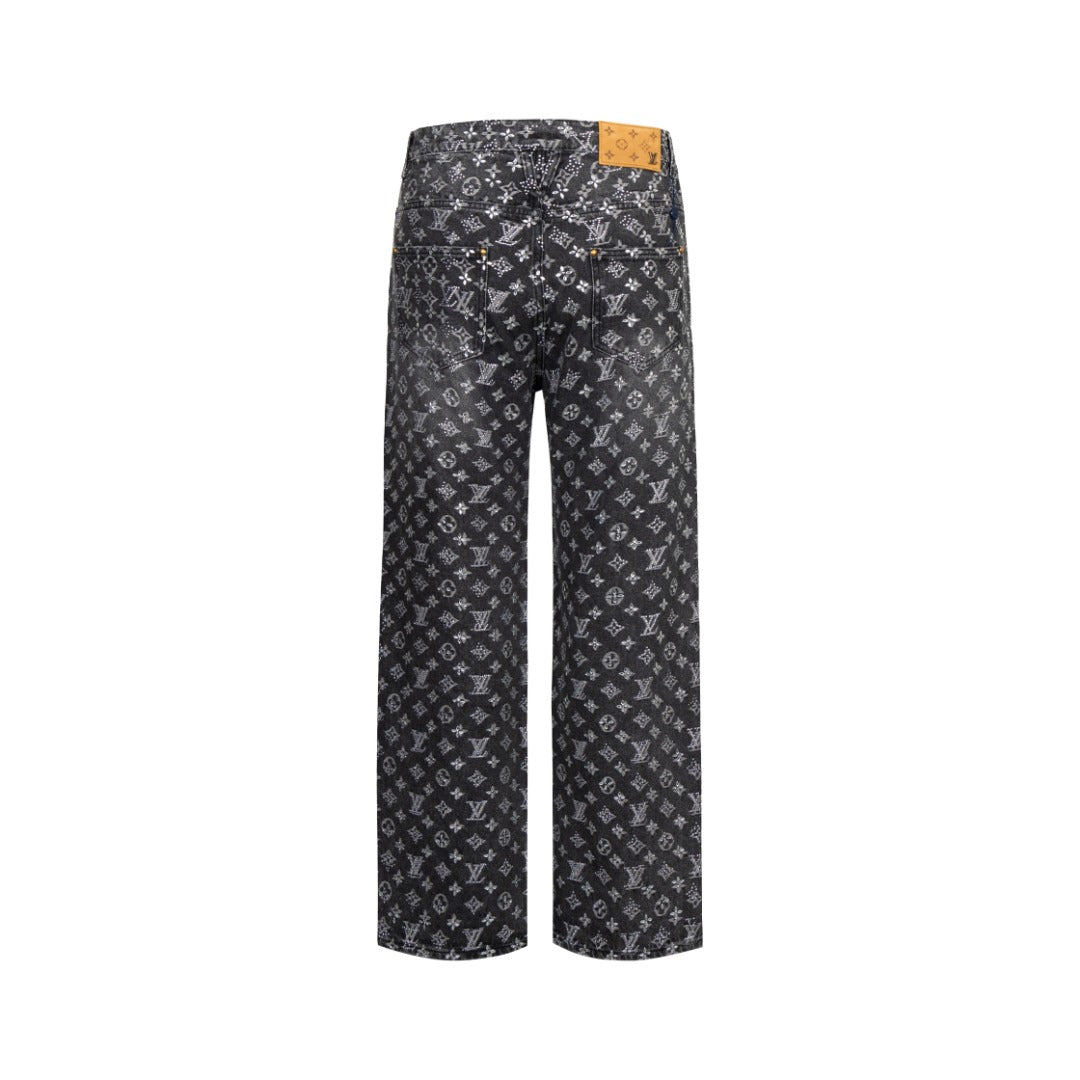 250813 New top-quality embossed diamond jeans