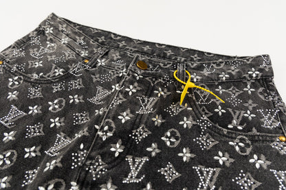 250813 New top-quality embossed diamond jeans