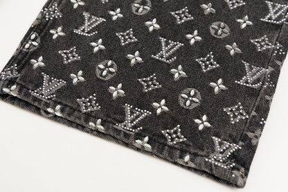 250813 New top-quality embossed diamond jeans