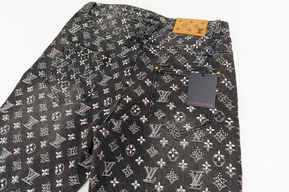 250813 New top-quality embossed diamond jeans