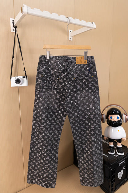 250813 New top-quality embossed diamond jeans