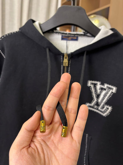 250813 New high-quality wool zipper hooded jacket