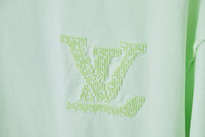 250819 New high-quality hollow embroidered letter T-shirt
