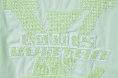 250819 New high-quality hollow embroidered letter T-shirt