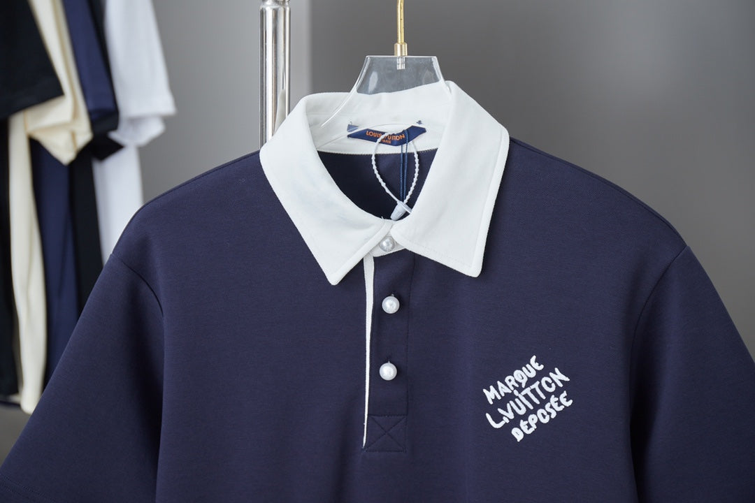 250819 New high-quality embroidered lapel POLO