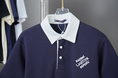 250819 New high-quality embroidered lapel POLO