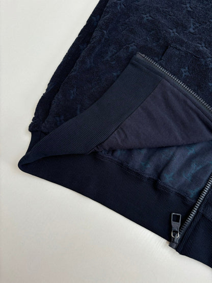 250819 New high-quality cotton blended loop jacquard zipper jacket