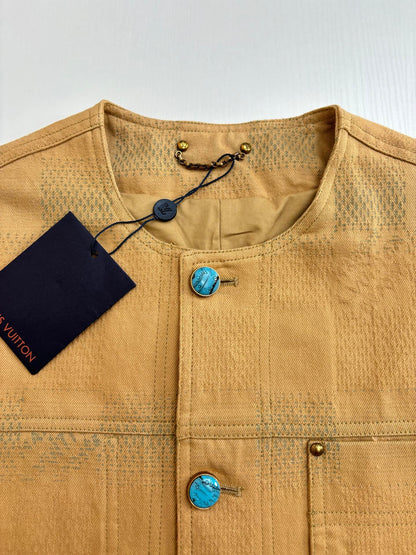 250819 New high-quality jacquard checkerboard round-neck coat